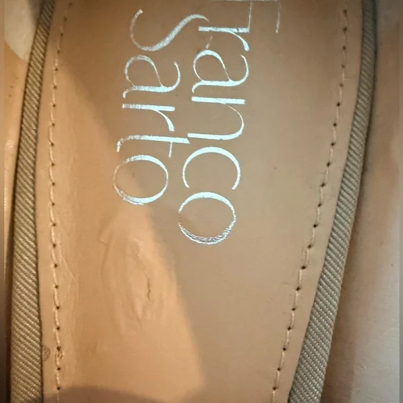 Franco Sarto Beige Pointed-Toe Leather Pumps - Picture 4 of 8